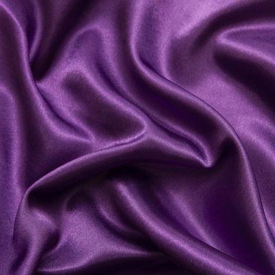 Поли креп-сатин 19-3536, 125 (+/-5) гр/м2, шир.150см, цвет фиолетовый - купить в Санкт-Петербурге. Цена 155.57 руб.