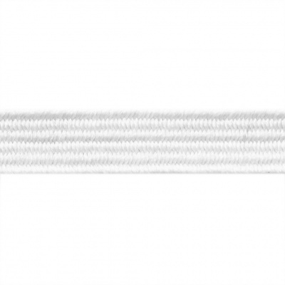 Резиновые нити с текстильным покрытием, шир. 6 мм ( упак.55 м/уп), цв.-белый - купить в Санкт-Петербурге. Цена: 210.75 руб.