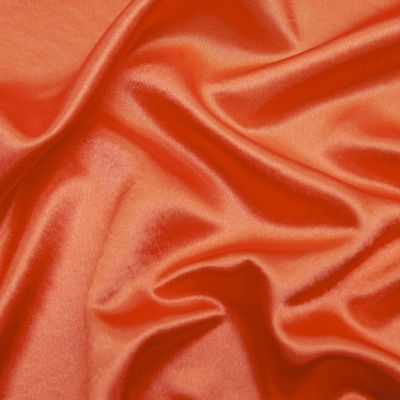 Поли креп-сатин 18-1445, 120 гр/м2, шир.150см, цвет оранжевый - купить в Санкт-Петербурге. Цена 155.57 руб.