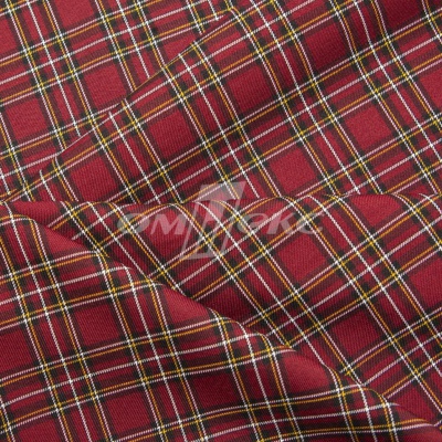 Ткань костюмная клетка 24379 2012, 230 гр/м2, шир.150см, цвет бордовый/бел/жел - купить в Санкт-Петербурге. Цена 539.74 руб.