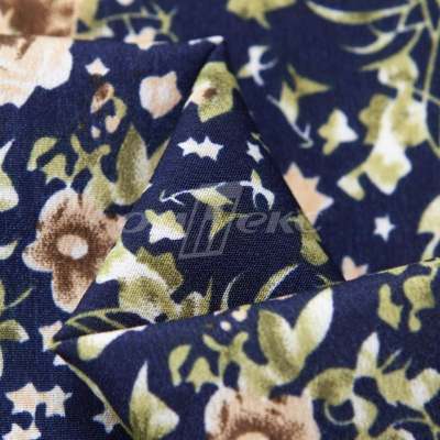 Плательная ткань "Фламенко" 1.1, 80 гр/м2, шир.150 см, принт растительный - купить в Санкт-Петербурге. Цена 241.49 руб.