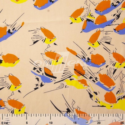 Плательная ткань "Софи" 14.1, 75 гр/м2, шир.150 см, принт птицы - купить в Санкт-Петербурге. Цена 241.49 руб.