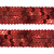 Тесьма с пайетками 3, шир. 20 мм/уп. 25+/-1 м, цвет красный - купить в Санкт-Петербурге. Цена: 778.19 руб.