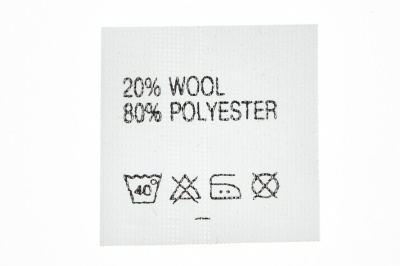 Состав и уход 20% wool 80% poliester - купить в Санкт-Петербурге. Цена: 64.21 руб.