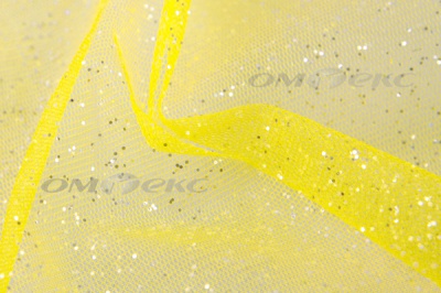 Сетка Глиттер, 40 гр/м2, шир.160см, цвет жёлтый - купить в Санкт-Петербурге. Цена 163.01 руб.