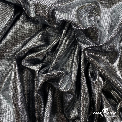 Трикотажное полотно голограмма, шир.140 см, #602 -чёрный/серебро - купить в Санкт-Петербурге. Цена 385.88 руб.