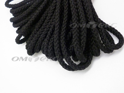 Шнур В-035 4 мм круп.плетение 100 м черный - купить в Санкт-Петербурге. Цена: 156.40 руб.