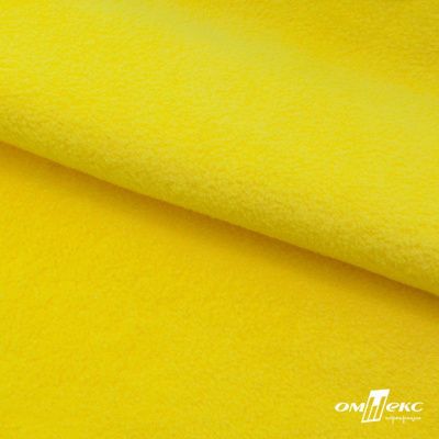 Флис DTY 14-0760, 240 г/м2, шир. 150 см, цвет яркий желтый - купить в Санкт-Петербурге. Цена 640.46 руб.