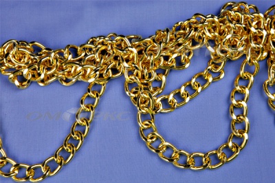 Цепь металл декоративная №11 (17*13) золото (10+/-1 м)  - купить в Санкт-Петербурге. Цена: 1 341.87 руб.