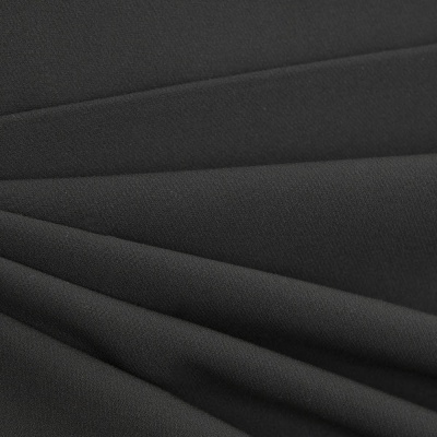 Костюмная ткань "Элис", 220 гр/м2, шир.150 см, цвет чёрный - купить в Санкт-Петербурге. Цена 308 руб.