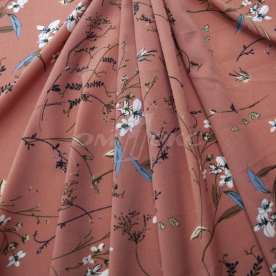 Плательная ткань "Фламенко" 2.1, 80 гр/м2, шир.150 см, принт растительный - купить в Санкт-Петербурге. Цена 311.05 руб.