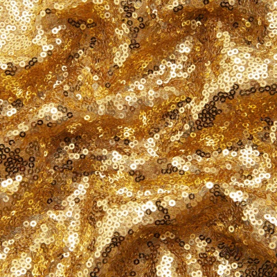 Сетка с пайетками №3, 188 гр/м2, шир.140см, цвет золотой - купить в Санкт-Петербурге. Цена 458.76 руб.