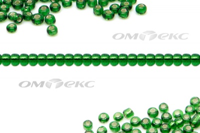 Бисер (SL) 11/0 ( упак.100 гр) цв.27В - зелёный - купить в Санкт-Петербурге. Цена: 53.34 руб.