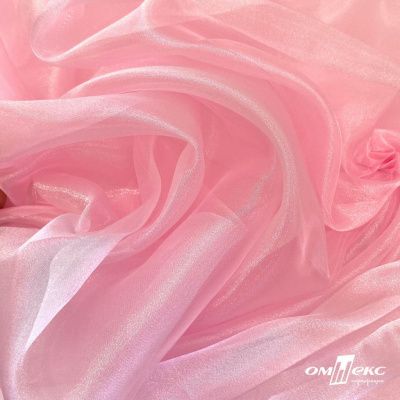 Ткань органза, 100% полиэстр, 28г/м2, шир. 150 см, цв. #47 розовая пудра - купить в Санкт-Петербурге. Цена 86.24 руб.