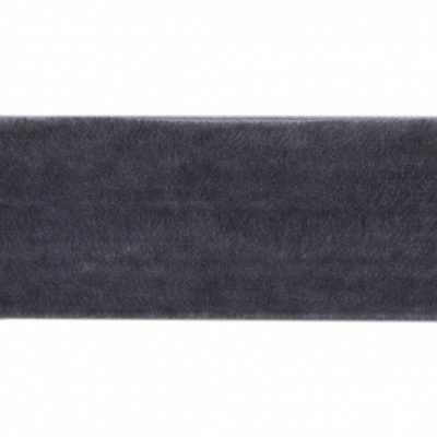 Лента бархатная нейлон, шир.25 мм, (упак. 45,7м), цв.189-т.серый - купить в Санкт-Петербурге. Цена: 981.09 руб.