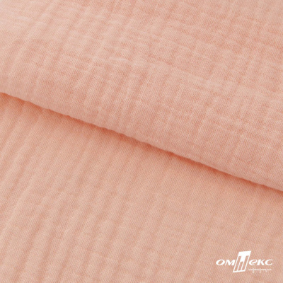 Ткань Муслин, 100% хлопок, 125 гр/м2, шир. 140 см #201 цв.(18)-розовый персик - купить в Санкт-Петербурге. Цена 464.97 руб.