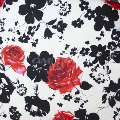 Плательная ткань "Фламенко" 22.1, 80 гр/м2, шир.150 см, принт растительный - купить в Санкт-Петербурге. Цена 239.03 руб.