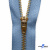 Молнии джинсовые металл т-5, 18 см латунь (YG), цв.-деним (231) - купить в Санкт-Петербурге. Цена: 22.80 руб.
