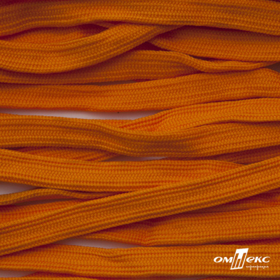 Шнур плетеный (плоский) d-12 мм, (уп.90+/-1м), 100% полиэстер, цв.267 - оранжевый - купить в Санкт-Петербурге. Цена: 8.62 руб.
