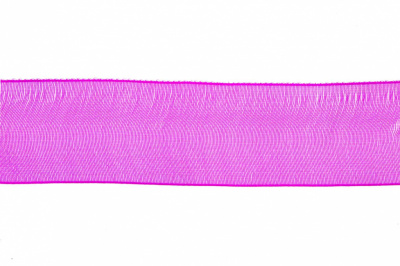 Лента органза 1015, шир. 10 мм/уп. 22,8+/-0,5 м, цвет ярк.розовый - купить в Санкт-Петербурге. Цена: 38.39 руб.