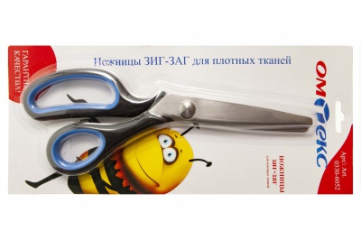 Ножницы арт.0330-6052 "ЗИГ-ЗАГ" 5 мм, для плотных тканей , 9"/ 229 мм - купить в Санкт-Петербурге. Цена: 740.56 руб.