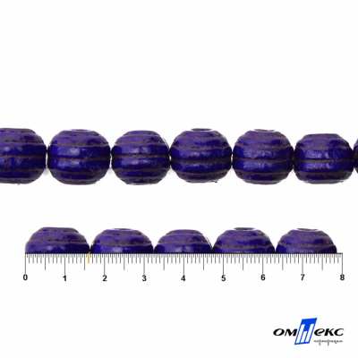 0309-Бусины деревянные "ОмТекс", 16 мм, упак.50+/-3шт, цв.018-фиолет - купить в Санкт-Петербурге. Цена: 62.22 руб.