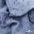 Ткань Муслин принт, 100% хлопок, 125 гр/м2, шир. 140 см, #2308 цв. 69 серо-голубой с цветком - купить в Санкт-Петербурге. Цена 413.11 руб.