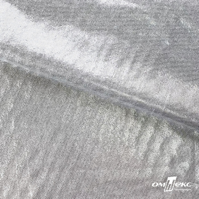 Трикотажное полотно голограмма, шир.140 см, #602 -белый/серебро - купить в Санкт-Петербурге. Цена 385.88 руб.