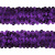 Тесьма с пайетками 12, шир. 30 мм/уп. 25+/-1 м, цвет фиолет - купить в Санкт-Петербурге. Цена: 1 098.48 руб.
