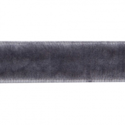 Лента бархатная нейлон, шир.12 мм, (упак. 45,7м), цв.189-т.серый - купить в Санкт-Петербурге. Цена: 457.61 руб.