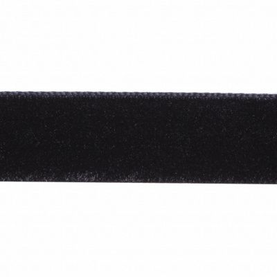 Лента бархатная нейлон, шир.12 мм, (упак. 45,7м), цв.03-черный - купить в Санкт-Петербурге. Цена: 448.27 руб.