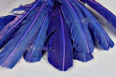 Декоративный Пучок из перьев, перо 23см/синий - купить в Санкт-Петербурге. Цена: 12.34 руб.
