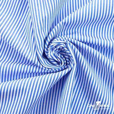 Ткань сорочечная Полоска Кенди, 115 г/м2, 58% пэ,42% хл, шир.150 см, цв.3-синий, (арт.110) - купить в Санкт-Петербурге. Цена 306.69 руб.