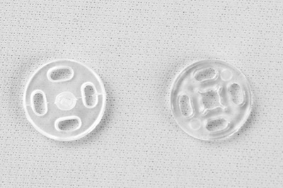 Кнопки пришивные пластиковые 11,5 мм, блистер 24шт, цв.-прозрачные - купить в Санкт-Петербурге. Цена: 59.44 руб.