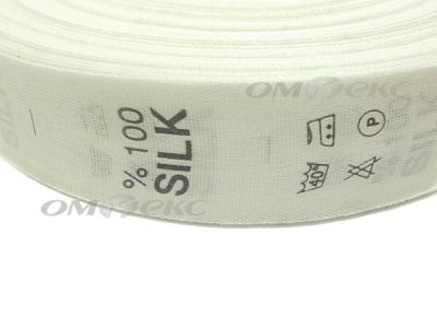Состав и уход за тк.100% Silk (1000 шт) - купить в Санкт-Петербурге. Цена: 520.46 руб.